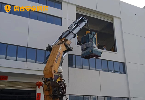 【设备搬运】-工厂CNC机床吊装定位搬运案例-盘古搬运服务